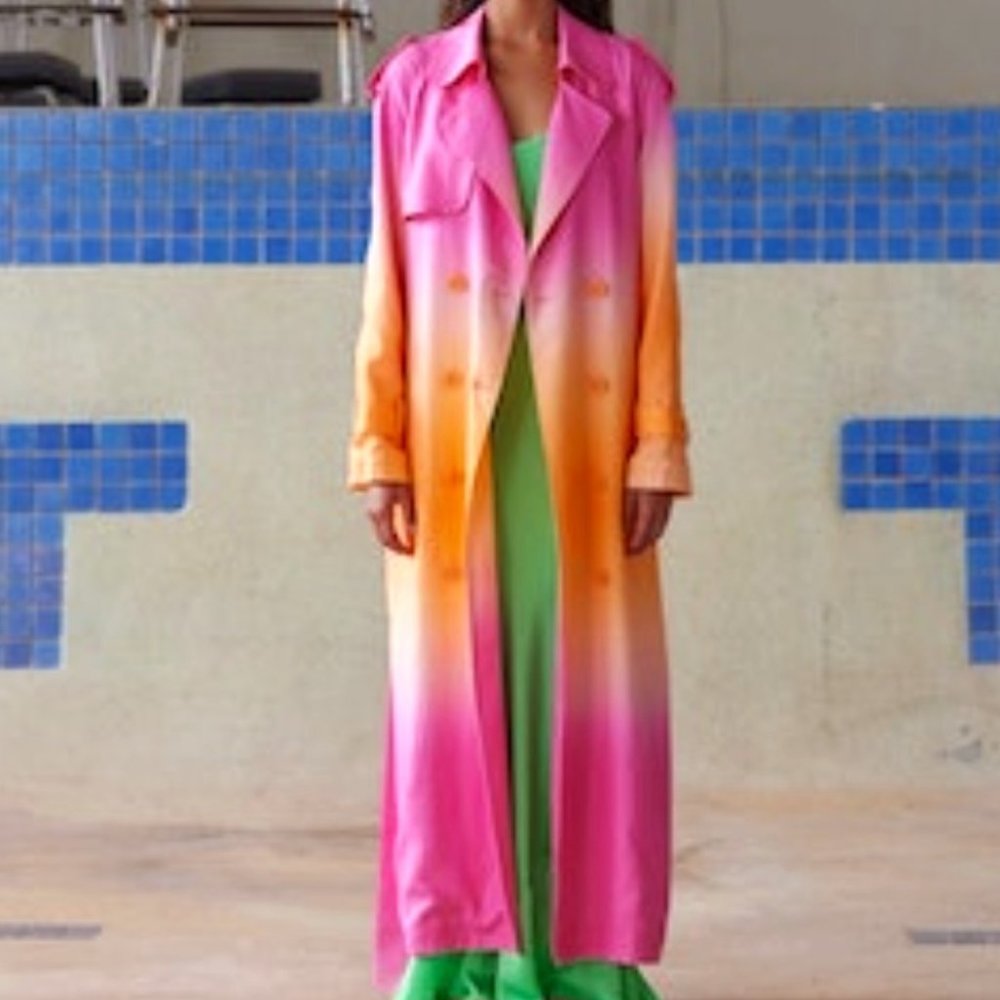 Pippa Beatrix Multi Colored Trench Coat